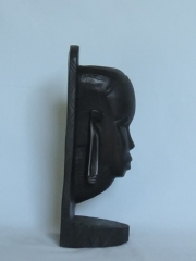 Buchstütze Gesicht aus Ebenholz (H ± 24 cm)